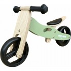 Bicicleta/tricicleta fara pedale, Free2Move, Din lemn, 2 in 1, Functie de bicicleta echilibru, Scaun reglabil, Roti ajustabile, Manere antiderapante, Varsta 1-3 ani, Conform cu standardele europene EN71-1:2018, EN71-2:2020, EN71-3:2021, Mint