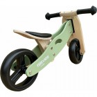 Bicicleta/tricicleta fara pedale, Free2Move, Din lemn, 2 in 1, Functie de bicicleta echilibru, Scaun reglabil, Roti ajustabile, Manere antiderapante, Varsta 1-3 ani, Conform cu standardele europene EN71-1:2018, EN71-2:2020, EN71-3:2021, Mint