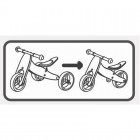 Bicicleta/tricicleta fara pedale, Free2Move, Din lemn, 2 in 1, Functie de bicicleta echilibru, Scaun reglabil, Roti ajustabile, Manere antiderapante, Varsta 1-3 ani, Conform cu standardele europene EN71-1:2018, EN71-2:2020, EN71-3:2021, Mint