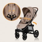 Carucior sport Lionelo Annet Plus Bej Sand, capotina XXL, 0-22 kg