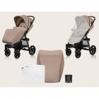Carucior sport Lionelo Annet Plus Bej Sand, capotina XXL, 0-22 kg