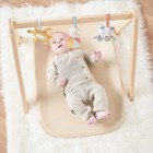 Saltea de infasat Nattou Softy Beige, moale, ergonomica, spuma PU, utilizabila fara husa, fara BPA, 70x50x10 cm