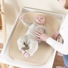 Saltea de infasat Nattou Softy Beige, moale, ergonomica, spuma PU, utilizabila fara husa, fara BPA, 70x50x10 cm