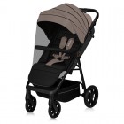 Carucior sport Lionelo Mira, bej sand, maner reglabil, spatar si suport picioare reglabile, 22 kg