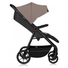 Carucior sport Lionelo Mira, bej sand, maner reglabil, spatar si suport picioare reglabile, 22 kg