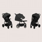 Carucior sport, Lionelo, Mira, Maner reglabil in 5 pozitii, Spatar si suport de picioare reglabile, Plasa de tantari si suport biberon incluse, Pana la 22 kg, 6 luni+, Conform cu EN1888-1, EN1888-2, Testare SGS, Gri