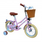 Bicicleta copii 14 inch KidsCare roz – cu roti ajutatoare, frana de siguranta, cosulet, pentru fete 3–6 ani