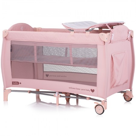 Patut pliabil Chipolino Bella pink marshmallow