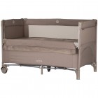 Patut pliabil Chipolino Relax tiramisu linen cu laterala culisanta