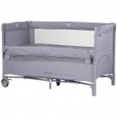 Patut pliabil Chipolino Relax cloud linen cu laterala culisanta