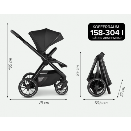 Carucior 2 in 1 S Three verde - Circle Abc design