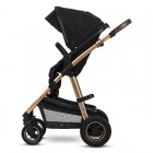 Carucior 3 in 1 Lionelo Amber Negru Onyx, cadru aluminiu, scoica auto ADAC, reversibil, 22 kg