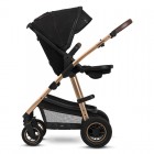 Carucior 3 in 1 Lionelo Amber Negru Onyx, cadru aluminiu, scoica auto ADAC, reversibil, 22 kg