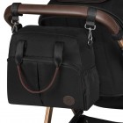 Carucior 3 in 1 Lionelo Amber Negru Onyx, cadru aluminiu, scoica auto ADAC, reversibil, 22 kg