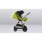 Carucior 3 in 1 Lionelo Amber Negru Onyx, cadru aluminiu, scoica auto ADAC, reversibil, 22 kg