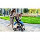 Carucior 3 in 1 Lionelo Amber Negru Onyx, cadru aluminiu, scoica auto ADAC, reversibil, 22 kg