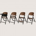 Scaun de masa multifunctional Celia, Lionelo, Din lemn de fag, 6 luni- adult, Reglabil pe inaltime, Husa impermeabila, Tavita silicon, Suport de picioare reglabil, Greutate maxima 90 Kg, Negru