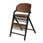 Scaun de masa multifunctional Celia, Lionelo, Din lemn de fag, 6 luni- adult, Reglabil pe inaltime, Husa impermeabila, Tavita silicon, Suport de picioare reglabil, Greutate maxima 90 Kg, Negru