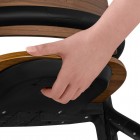 Scaun de masa multifunctional Celia, Lionelo, Din lemn de fag, 6 luni- adult, Reglabil pe inaltime, Husa impermeabila, Tavita silicon, Suport de picioare reglabil, Greutate maxima 90 Kg, Negru