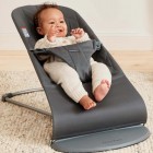 BabyBjorn - Balansoar Bliss Anthracite cu aspect delicat de petala, tesatura matlasata