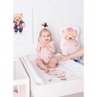 Saltea de infasat, Ceba Baby, Cu Intaritura, Pentru comode, masute de infasat si patuturi, 50x70 cm, Fara BPA, Certificata Oeko-Tex Standard 100, 0 luni+, Basic Balloons