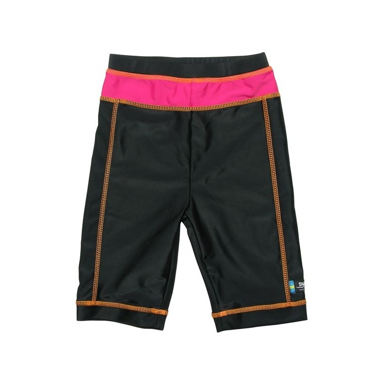 Pantaloni de baie pink black marime 92- 104 protectie UV Swimpy