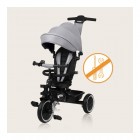 Tricicleta copii, Lionelo, Berry, 2 in 1, Multifunctionala, Suport picioare, Control al directiei, Scaun reversibil, Rotire 360 grade, Functie de roata libera, Utilizare pana la 5 ani, Constructie din otel, Conform cu standardul EN71, Gri