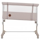 Patut co-sleeper Lionelo Aurora 3 in 1, cu leganare, setare unghiulara si saltea inclusa, 0 luni+, Bej