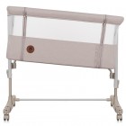 Patut co-sleeper Lionelo Aurora 3 in 1, cu leganare, setare unghiulara si saltea inclusa, 0 luni+, Bej
