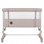 Patut co-sleeper Lionelo Aurora 3 in 1, cu leganare, setare unghiulara si saltea inclusa, 0 luni+, Bej