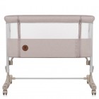 Patut co-sleeper Lionelo Aurora 3 in 1, cu leganare, setare unghiulara si saltea inclusa, 0 luni+, Bej