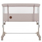 Patut co-sleeper Lionelo Aurora 3 in 1, cu leganare, setare unghiulara si saltea inclusa, 0 luni+, Bej