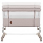 Patut co-sleeper Lionelo Aurora 3 in 1, cu leganare, setare unghiulara si saltea inclusa, 0 luni+, Bej