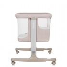 Patut co-sleeper Lionelo Aurora 3 in 1, cu leganare, setare unghiulara si saltea inclusa, 0 luni+, Bej