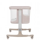 Patut co-sleeper Lionelo Aurora 3 in 1, cu leganare, setare unghiulara si saltea inclusa, 0 luni+, Bej