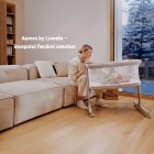 Patut co-sleeper Lionelo Aurora 3 in 1, cu leganare, setare unghiulara si saltea inclusa, 0 luni+, Bej