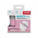 Casti antifonice pentru bebelusi, ofera protectie auditiva, SNR 23, roz, ALPINE Muffy Baby Pink ALP24951