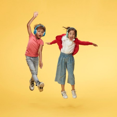 Casti antifonice pliabile pentru copii 5-16 ani, ofera protectie auditiva, SNR 25, albastru, ALPINE Muffy Kids Blue ALP26474