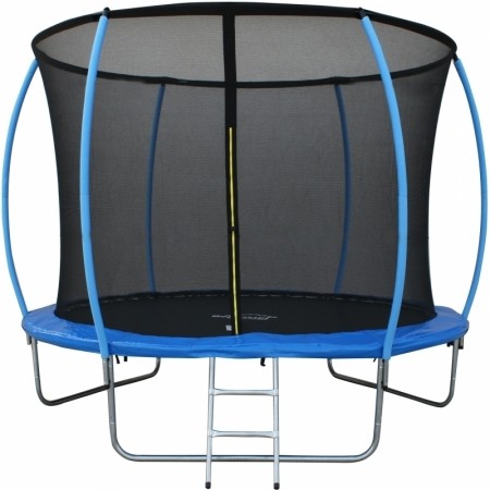 Trambulina DeHome Jumper 3012, diametru 366 cm, plasa de siguranta, scara inclusa, stalpi curbati tip pampkin, plasa rezistenta 
