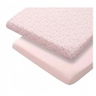 Set doua cearceafuri, roz, cu elastic 140 cm x 70 cm Clevamama 3365