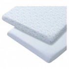 Set doua cearceafuri, blue, cu elastic 140 cm x 70 cm Clevamama 3366