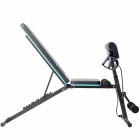 Banca de exercitii reglabila FitTronic Atletic B240, greutate suportata 120 kg, banca scott inclusa, corzi pentru brate