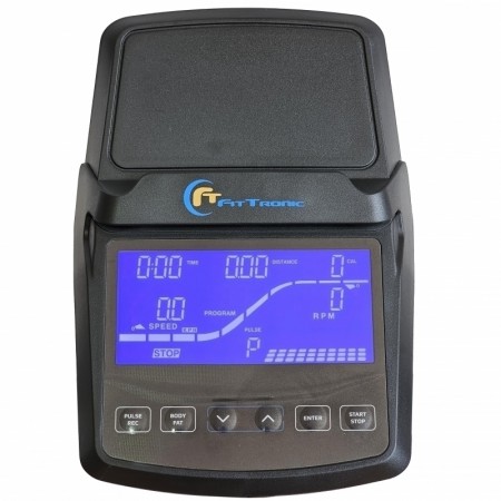 Bicicleta ergometrica orizontala FitTronic 513 RP, display mare, electromagnetica, 13 programe, Apps Kinomap, Zwift