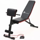 Banca de exercitii reglabila FitTronic B230, pliabila, corzi pentru brate incluse, banca scott inclusa