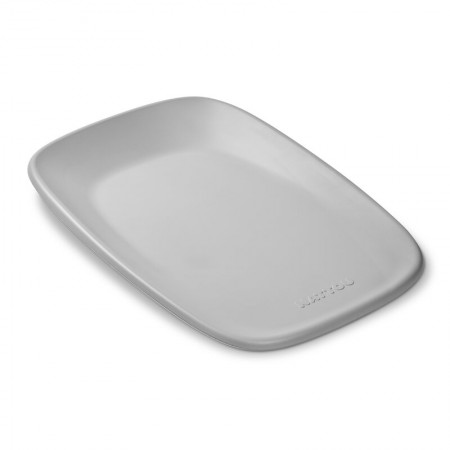 Saltea de infasat, Nattou, Softy, Moale, Utilizabil si fara husa, Design ergonomic, Spuma PU, 70x50x10 cm, Fara BPA, 0 luni+, Gri