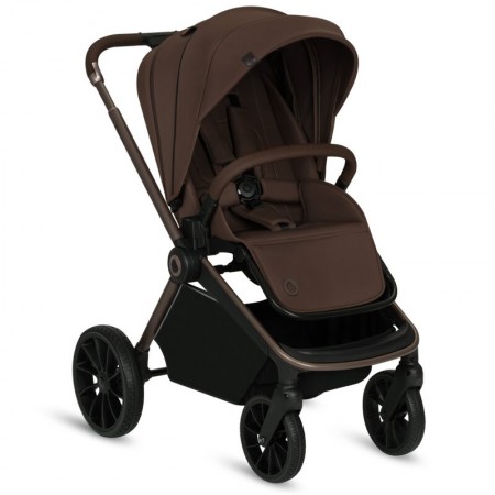 Carucior sport, Lionelo, Mika Plus, Cadru din aluminiu, Copertina XXL, Spatar reglabil in 3 pozitii, Cu accesorii, Pana la 22 kg, 6-48 luni, EN1888-1, EN1888-2 EN1466, Mocha Mousse
