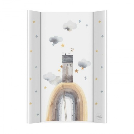 Saltea de infasat, Ceba Baby, Basic, Cu Intaritura, 70x50 cm, Suprafata impermeabila, Pentru comode de infasat sau patuturi, Fara ftalati, 0 luni+, Rainbow Home