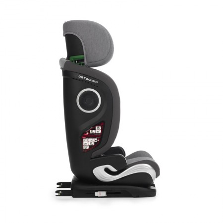 Scaun auto, Be Cool, Mars, I-Size, 100-150 cm, 4-12 ani, Cu isofix, Protectie superioara in caz de impact lateral - SPS, Cu tetiera reglabila, Conform cu standardul european de securitate ECE R129, Be Smoke
