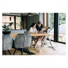 Scaun de masa si balansoar, FreeON, Oli Deluxe, 2 in 1, Transformabil, Multifunctional, Cu melodii de leagan, 0 luni+, Beige