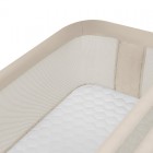 Patut co-sleeper, Lionelo, Pari, Multifunctional, Cu leganare, Reglabil in 6 pozitii pe inaltime, Saltea cu densitate T25, Geanta transport, 84x48x70-80 cm, Bej